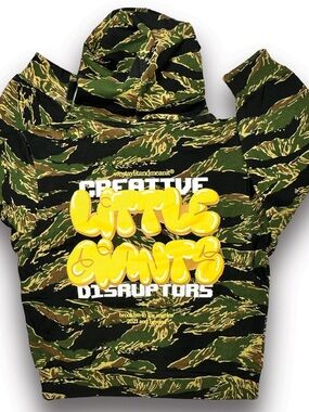 Kids' Camo Hoodie - Green & Black